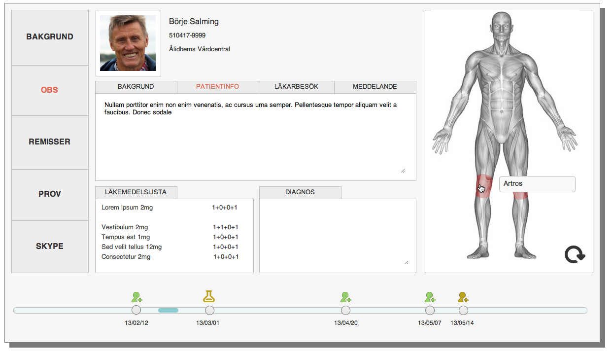 Produced prototype: Visual medical journal, to improve doctor-patient dialogue 